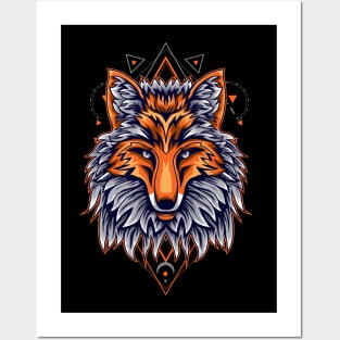 red fox awesome gift Posters and Art